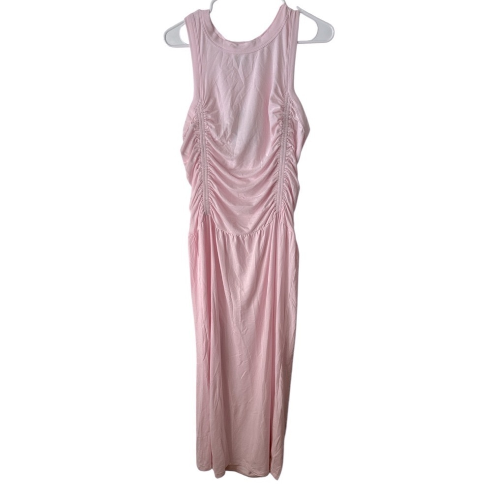 A NEW DAY Soft Pink Sleevess Racer Back Large Maxi Dress Summer Casual BNWT
